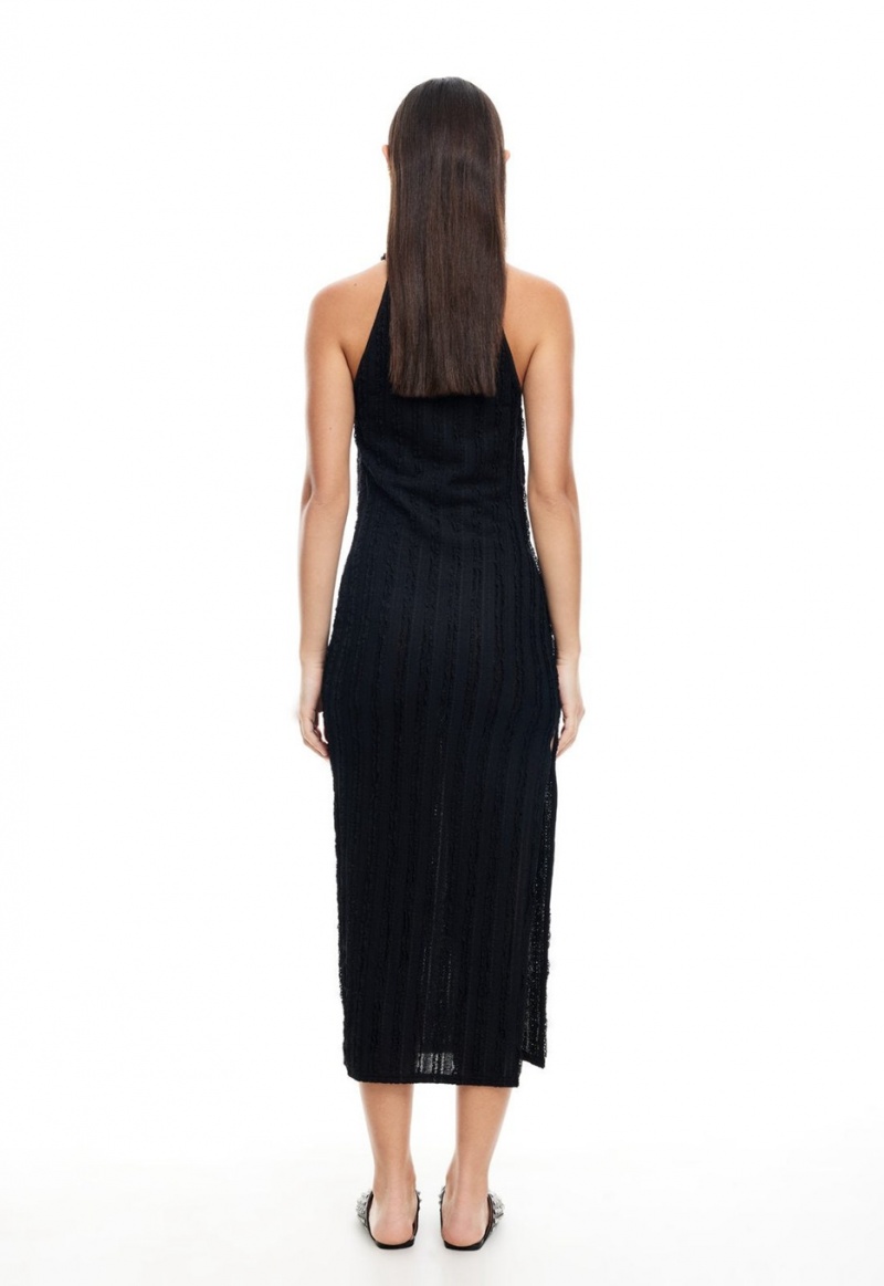 Lioness Double Riemen Midi-jurk Zwart | Nederland-IZRAL5183