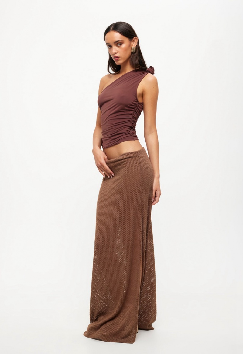 Lioness Ghauri Maxi Rok Donkerbruin | Nederland-OSPGN9106