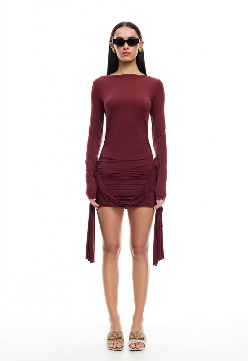 Lioness Glory Mini-jurk Bordeaux | Nederland-KRWDG2590