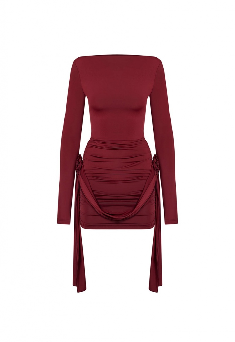 Lioness Glory Mini-jurk Bordeaux | Nederland-KRWDG2590