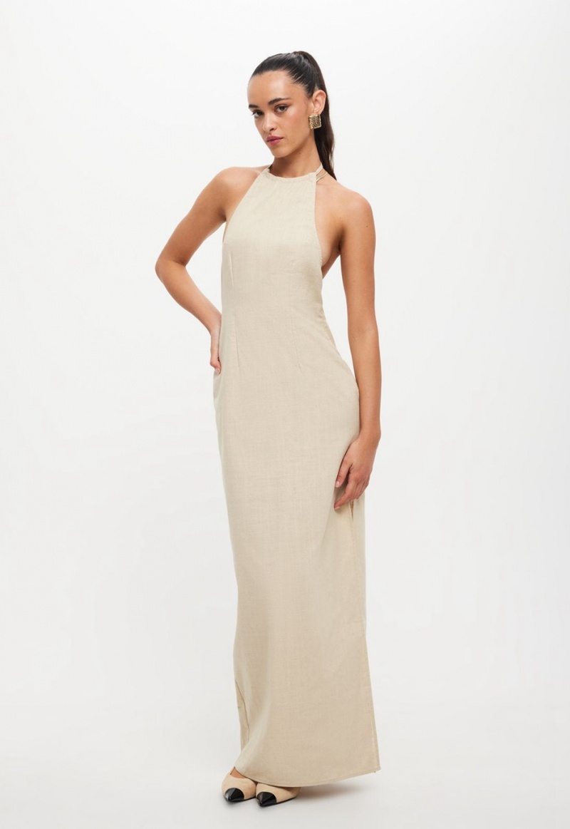 Lioness Idyllic Maxi Jurk Beige | Nederland-XZVSR9816