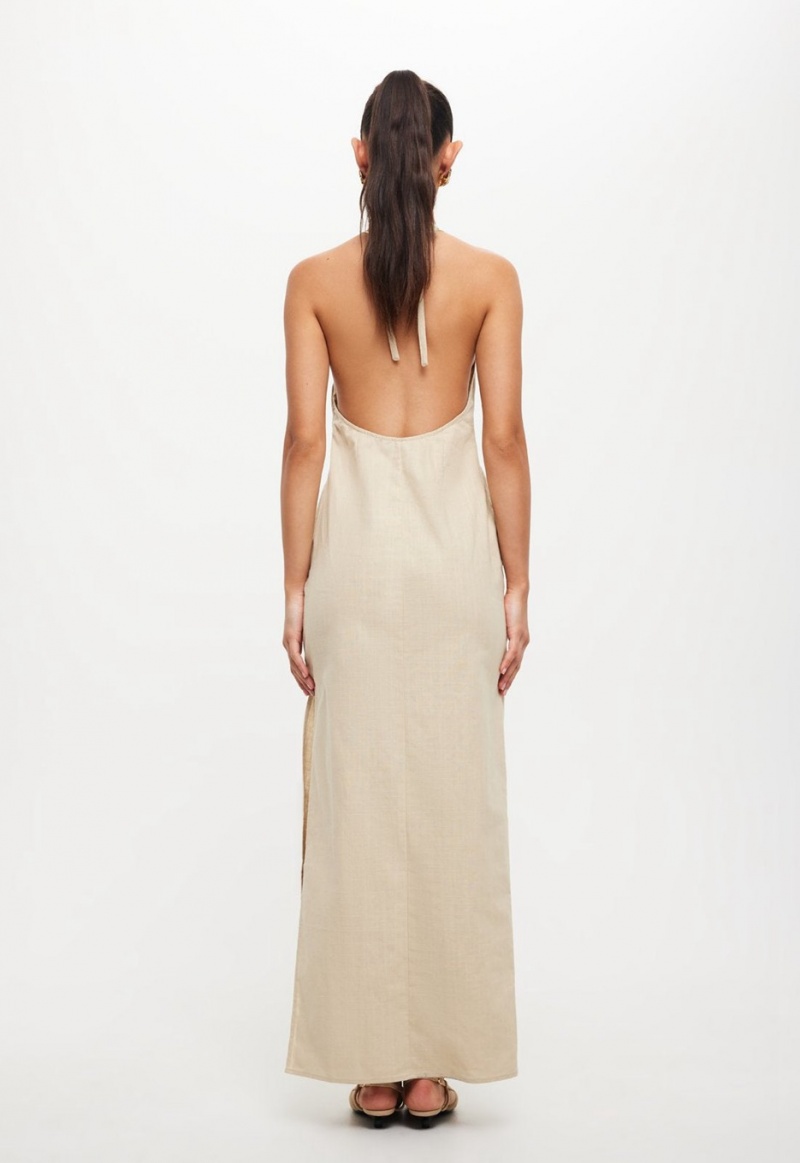 Lioness Idyllic Maxi Jurk Beige | Nederland-XZVSR9816