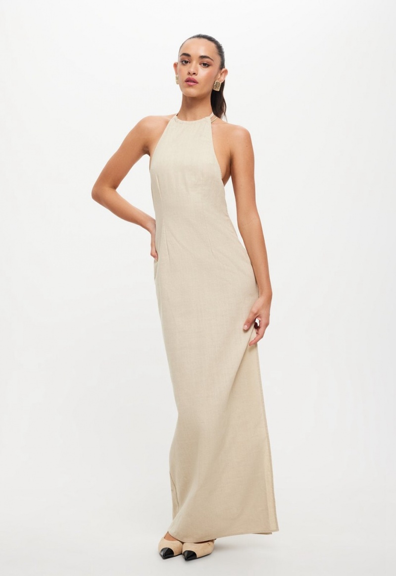 Lioness Idyllic Maxi Jurk Beige | Nederland-XZVSR9816