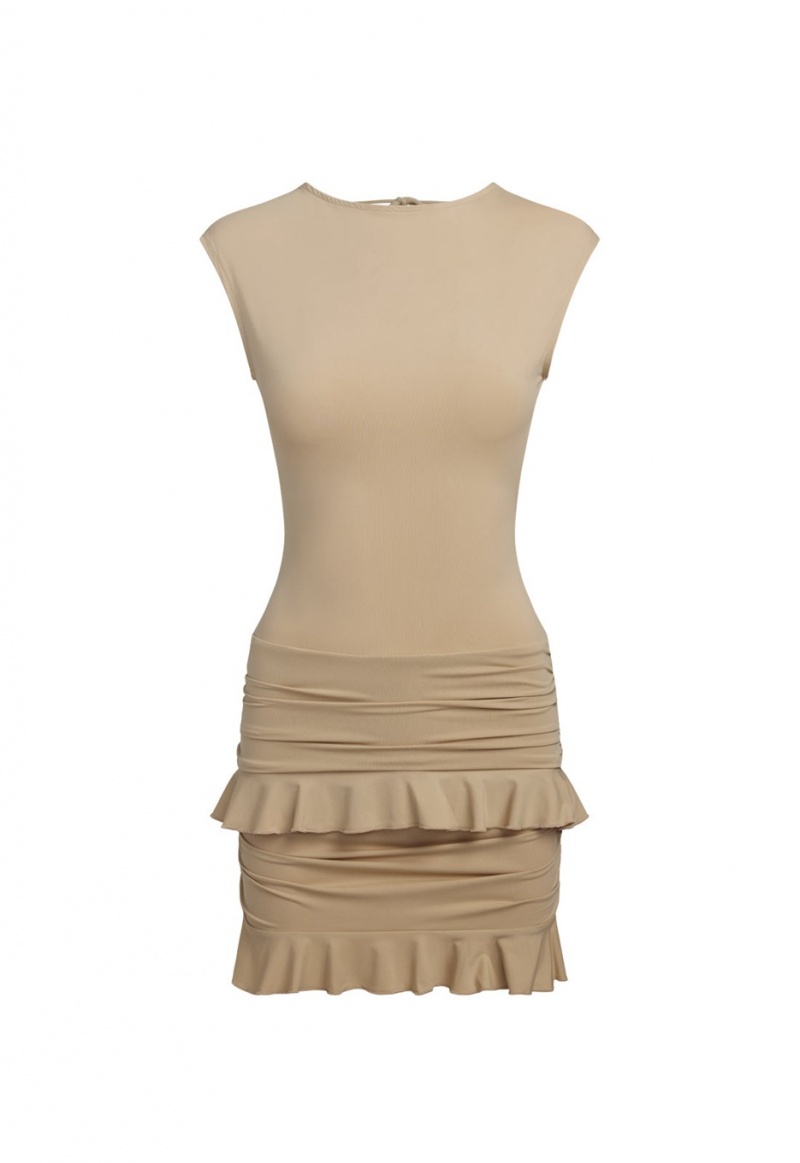 Lioness Oui Oui Mini-jurk Khaki | Nederland-MPKQW0269