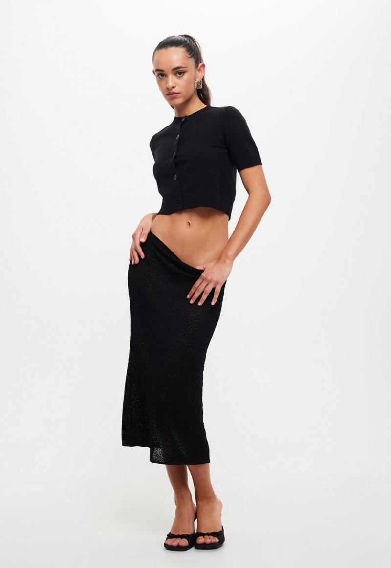 Lioness Pure Midi Rok Zwart | Nederland-CUIXV4750