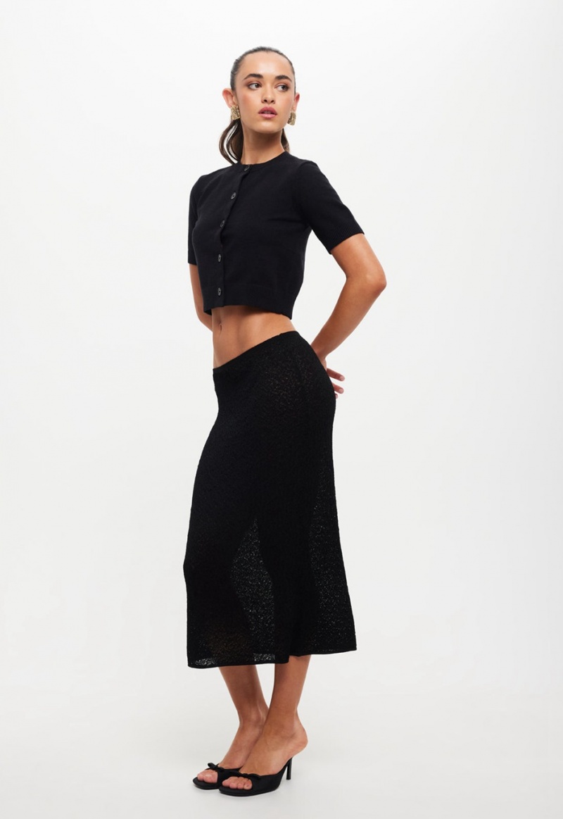 Lioness Pure Midi Rok Zwart | Nederland-CUIXV4750