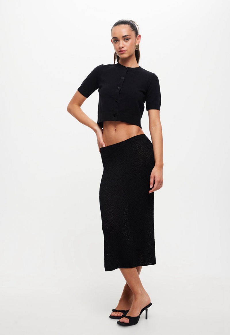 Lioness Pure Midi Rok Zwart | Nederland-CUIXV4750