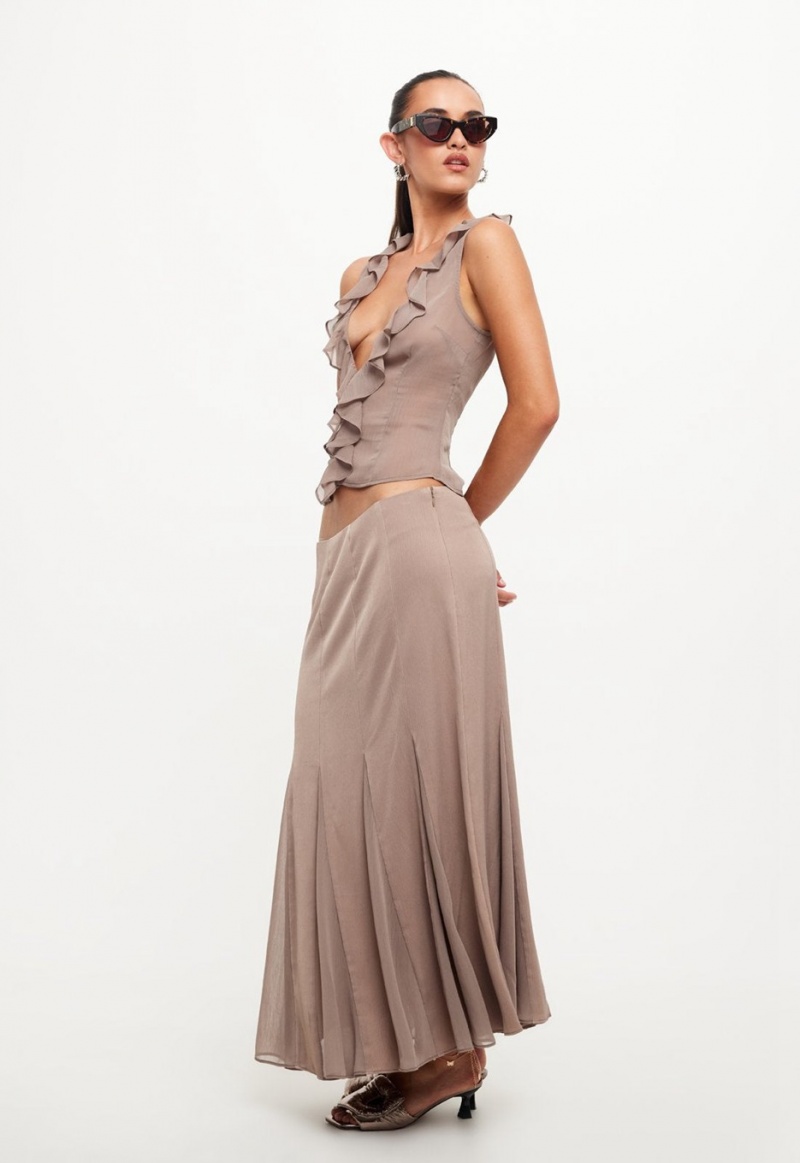 Lioness Rose Maxi Rok Grijs | Nederland-ISEZT3247