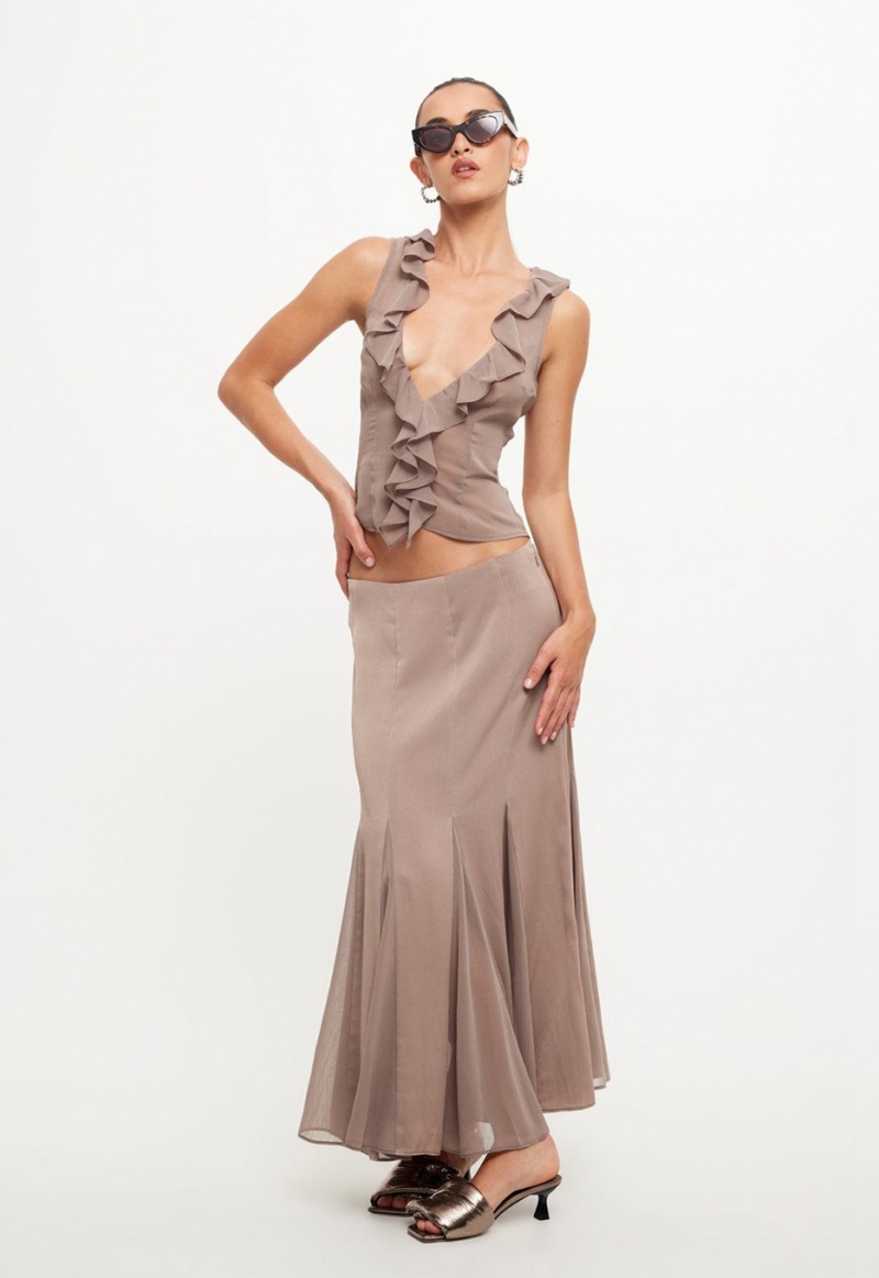 Lioness Rose Maxi Rok Grijs | Nederland-ISEZT3247