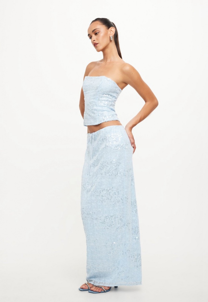 Lioness Shes All That Maxi Rok Lichtblauw | Nederland-OHGCR5038