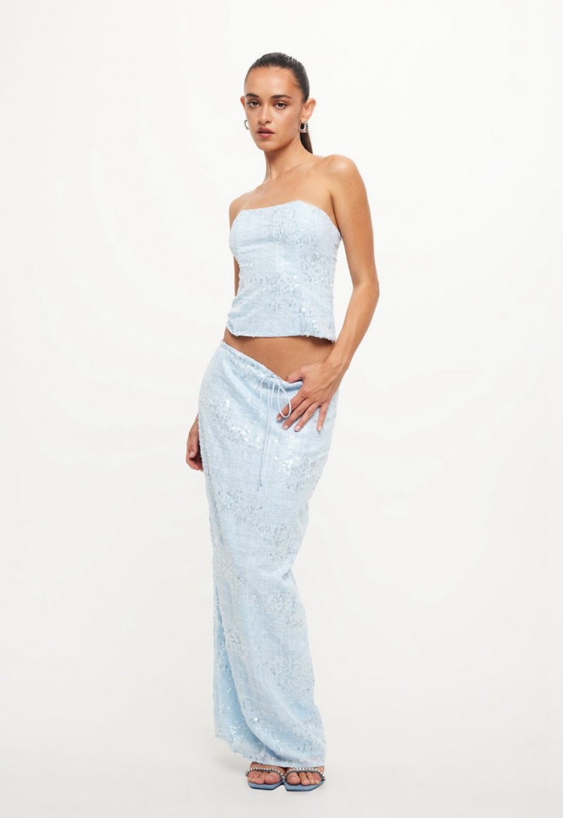 Lioness Shes All That Maxi Rok Lichtblauw | Nederland-OHGCR5038