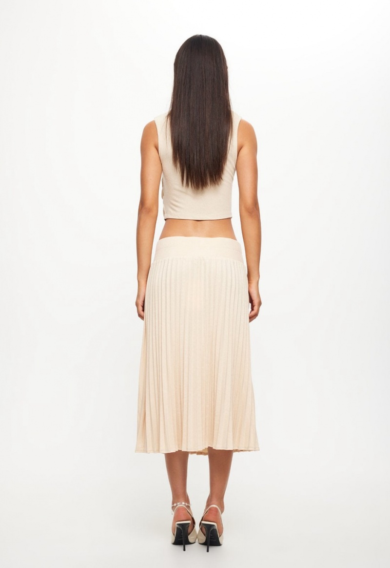 Lioness Sydney Pleat Rok Beige | Nederland-ASTCR8674