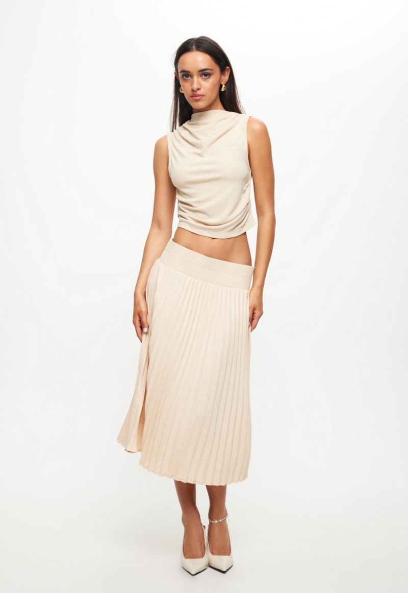 Lioness Sydney Pleat Rok Beige | Nederland-ASTCR8674