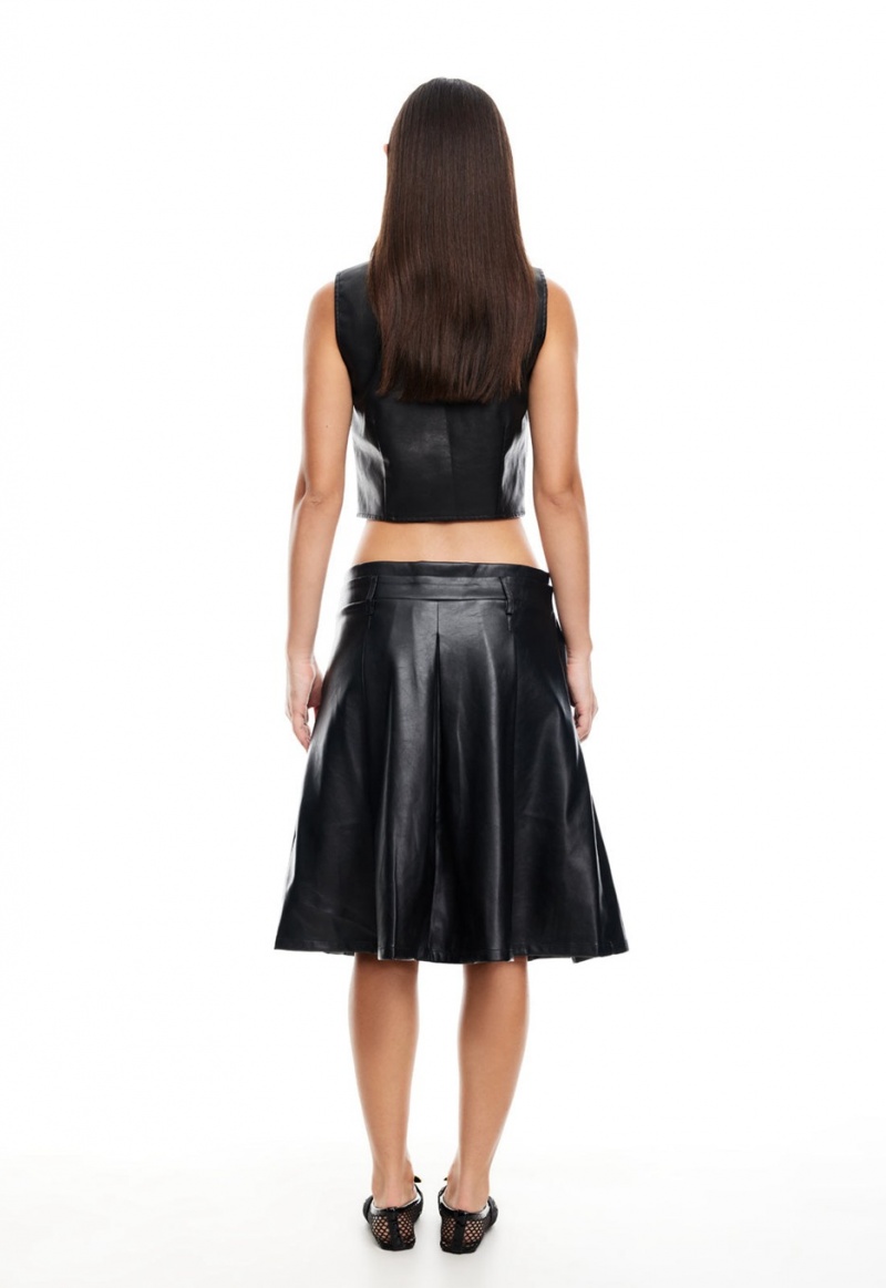 Lioness Wild West Midi Rok Zwart | Nederland-EQKSU9501