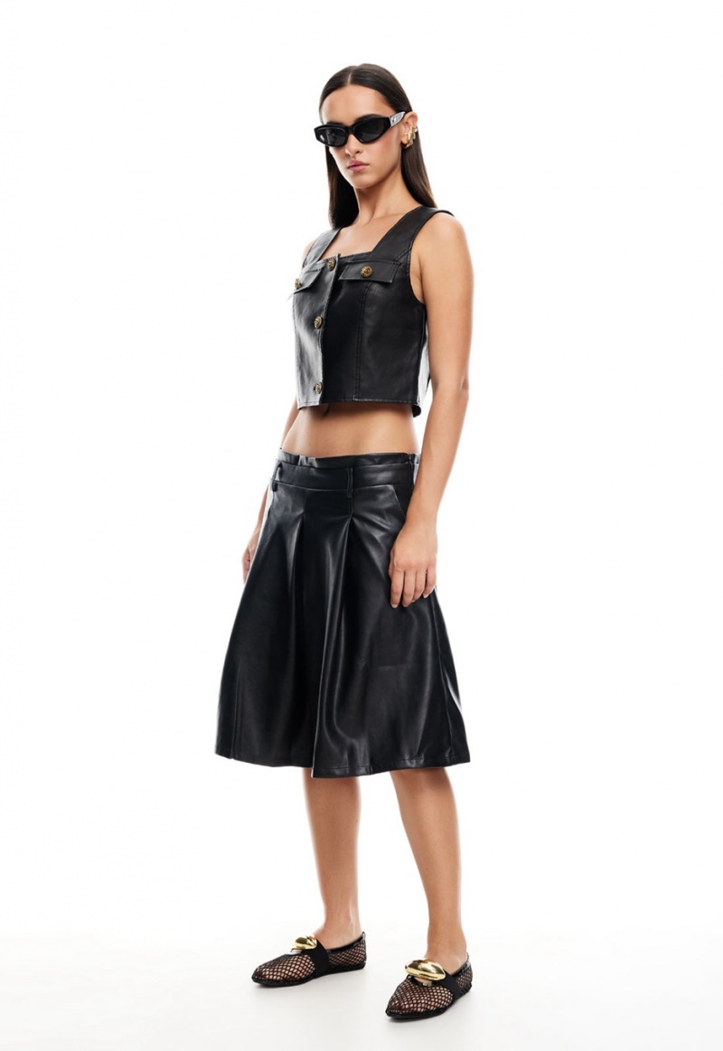 Lioness Wild West Midi Rok Zwart | Nederland-EQKSU9501